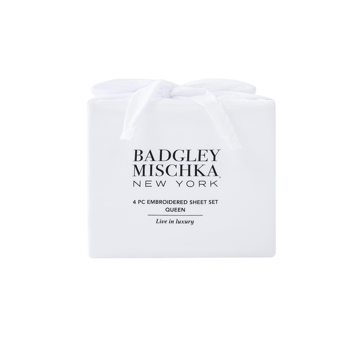 4 PIECE ROPE EMBROIDERY QUEEN SHEET SET