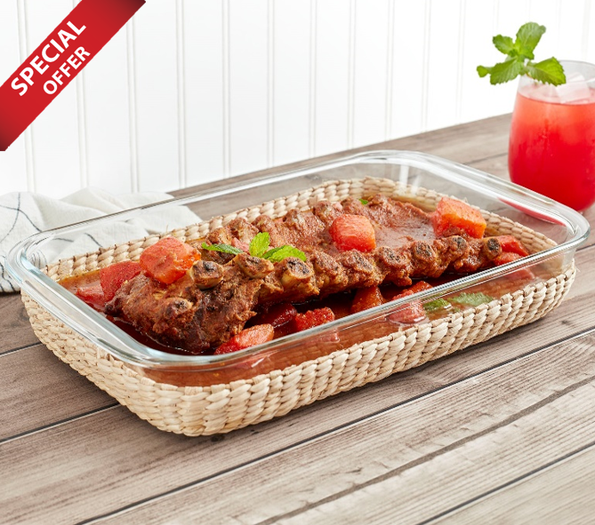 DOLLY WICKER RECTANGLE BAKER