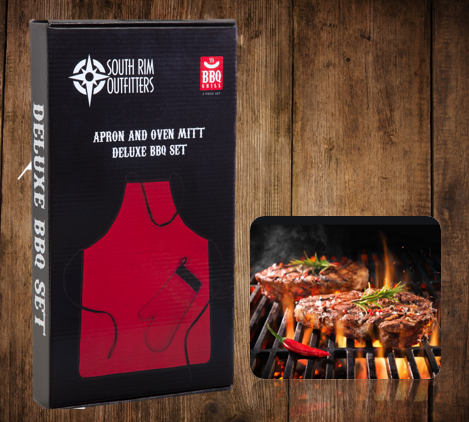 DELUXE BBQ APRON & OVEN MITT
