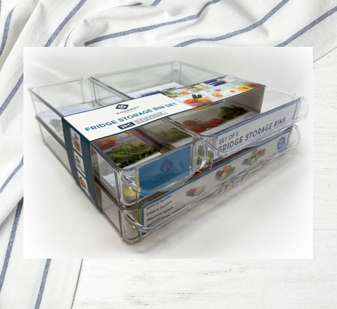 3 PC FRIDGE STORAGE BINS