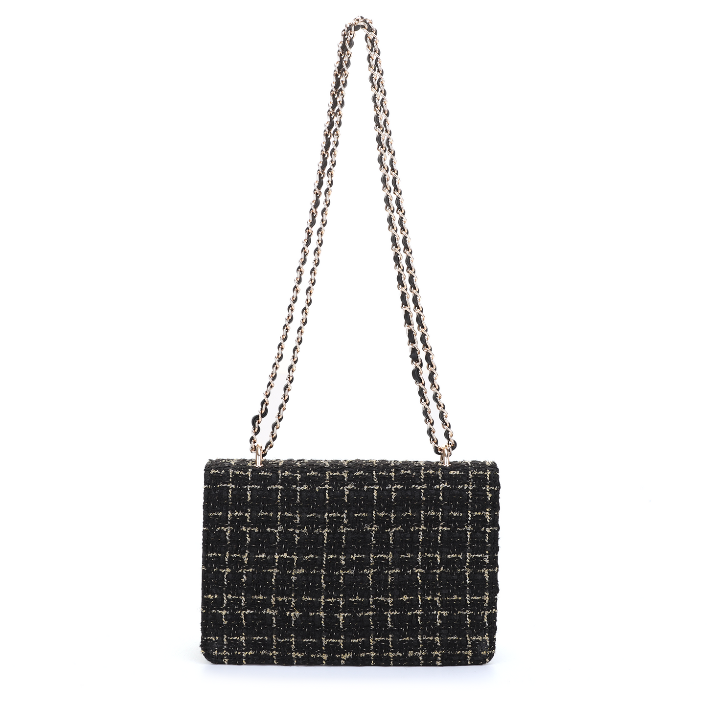 TWEED CHAIN SHOULDER BAG