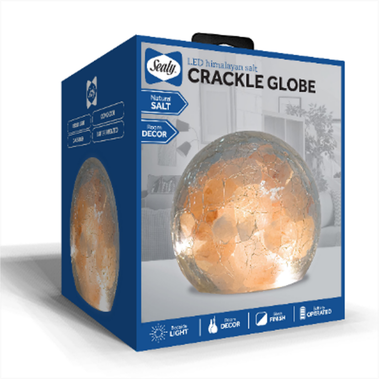 SEALY BATTERY LED CRACKLE BALL LAMP