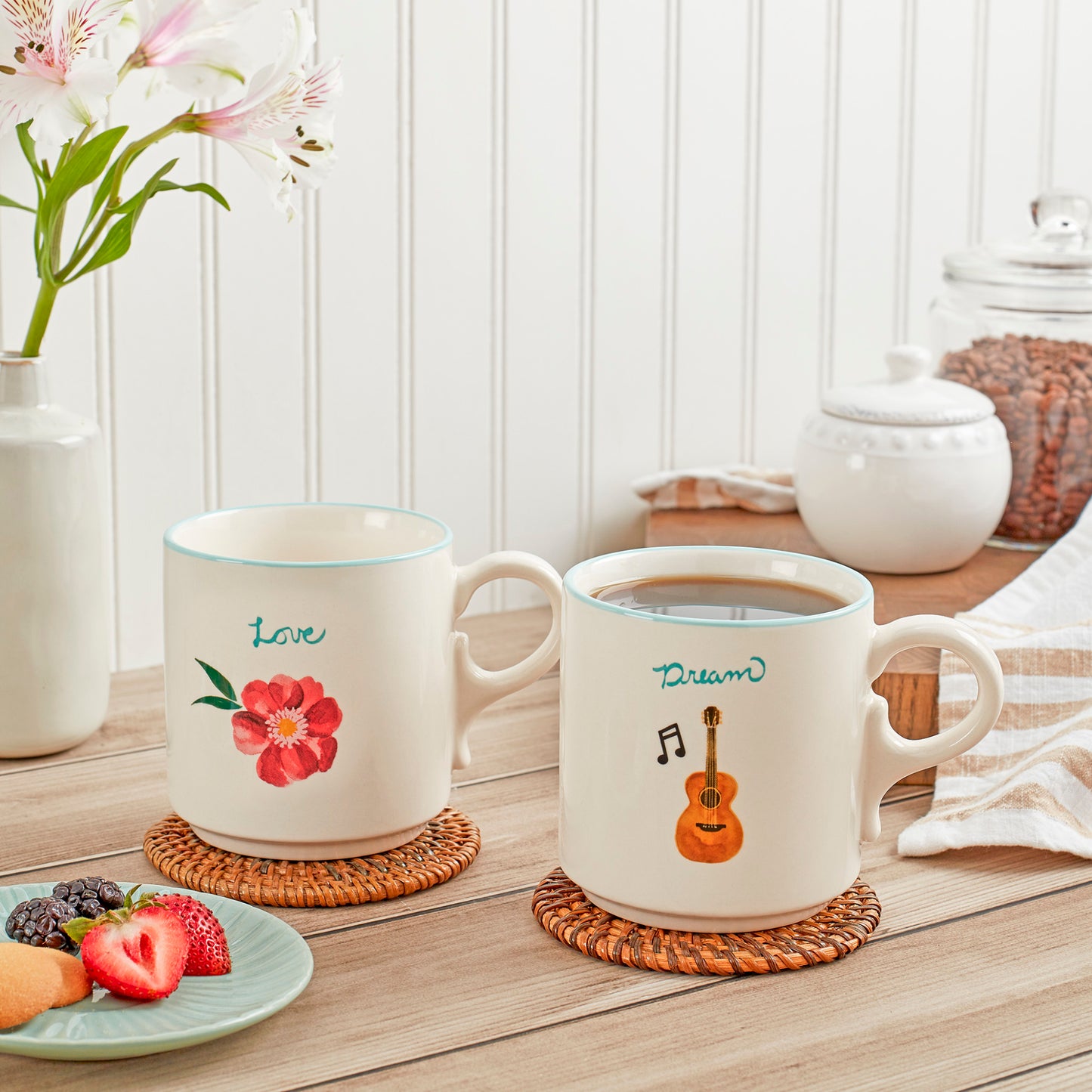 Dolly 20oz Stoneware Mugs - Set of 2