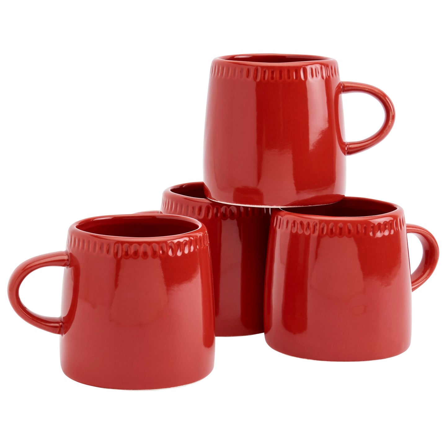Dolly 4pc Mugs - Red