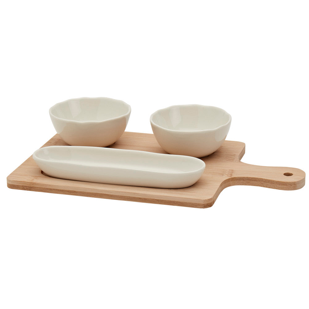 4PC SQUARE SERVING CONDIMENT SET