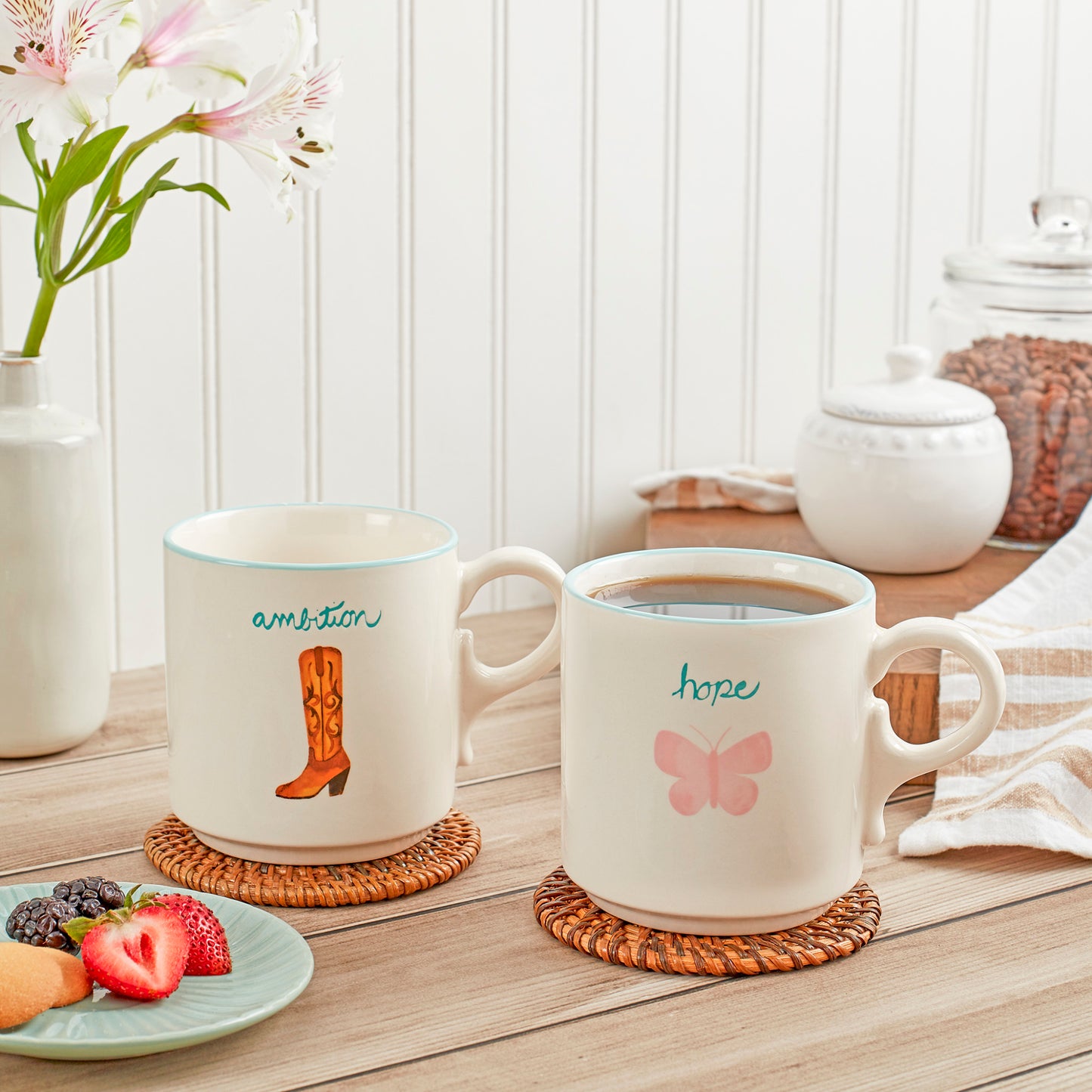 Dolly 20oz Stoneware Mugs - Set of 2