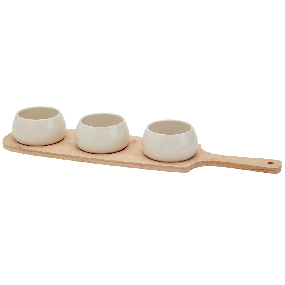 4PC RECTAGULAR SERVING CONDIMENT SET
