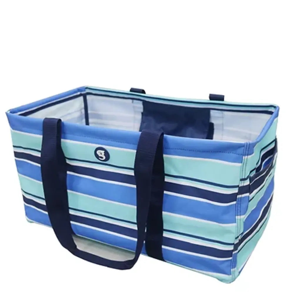 Large Utility Tote - Blue Stripe