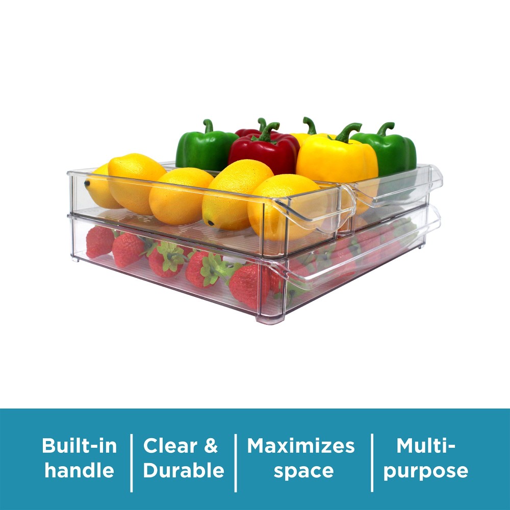 3 PC FRIDGE STORAGE BIN SETS