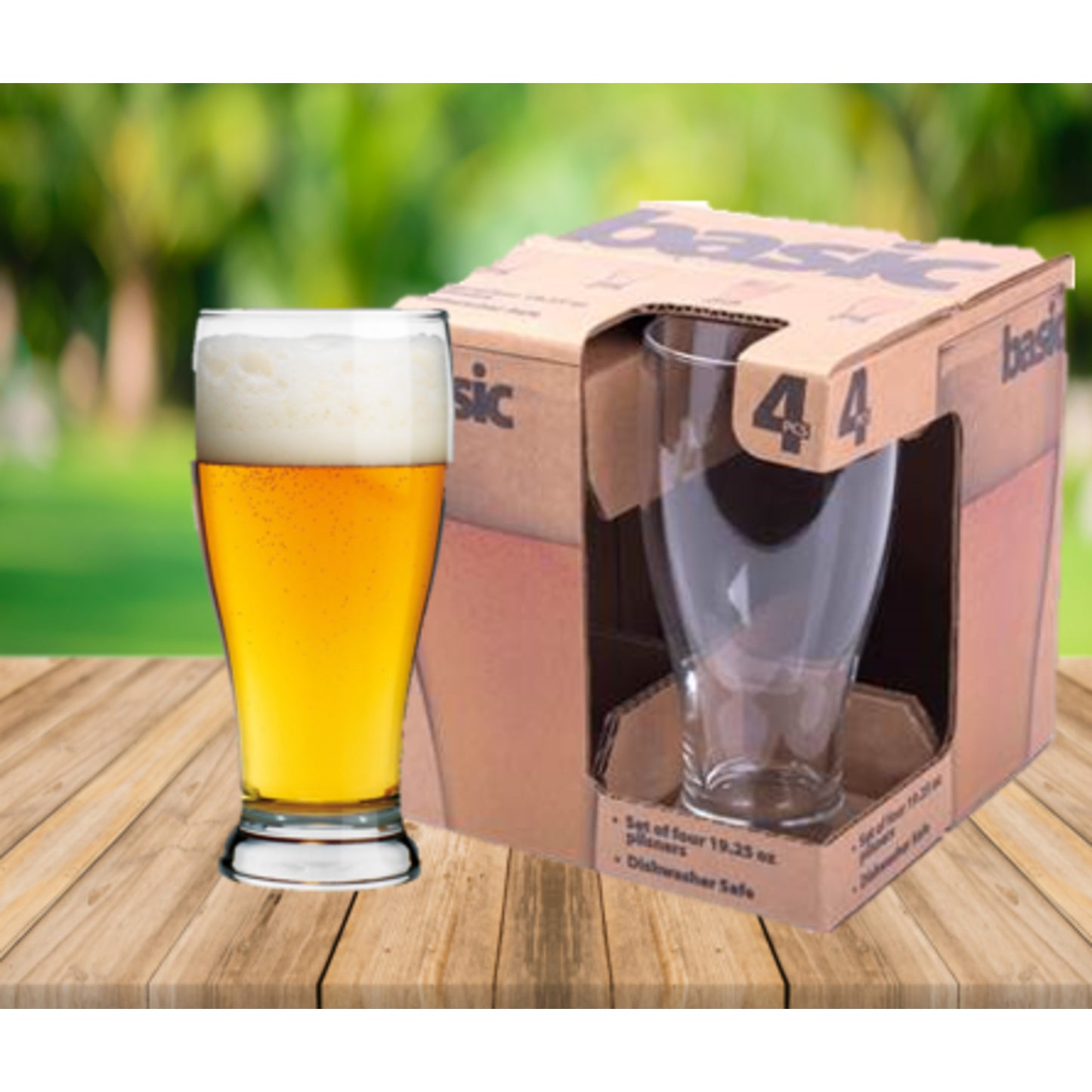 4 PC BEER MUG SET