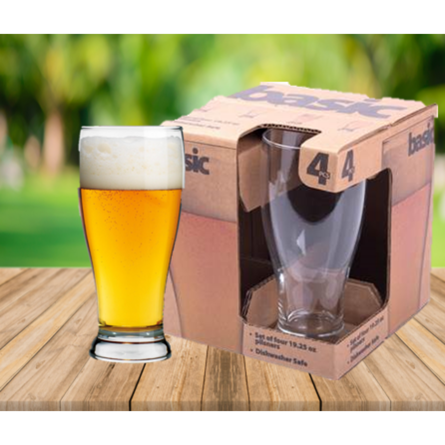 4 PC BEER MUG SET