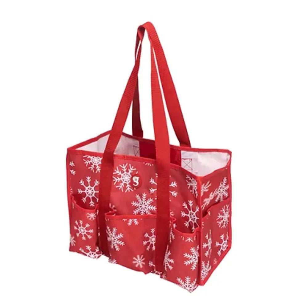 8 Pocket Tote- Snowflake