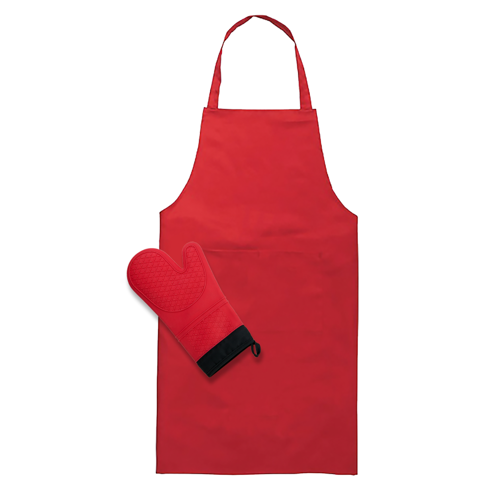 DELUXE BBQ APRON & OVEN MITT