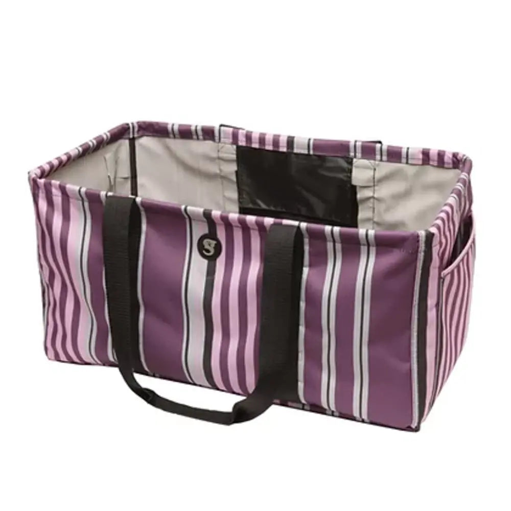 Large Utility Tote - Plum Stripe