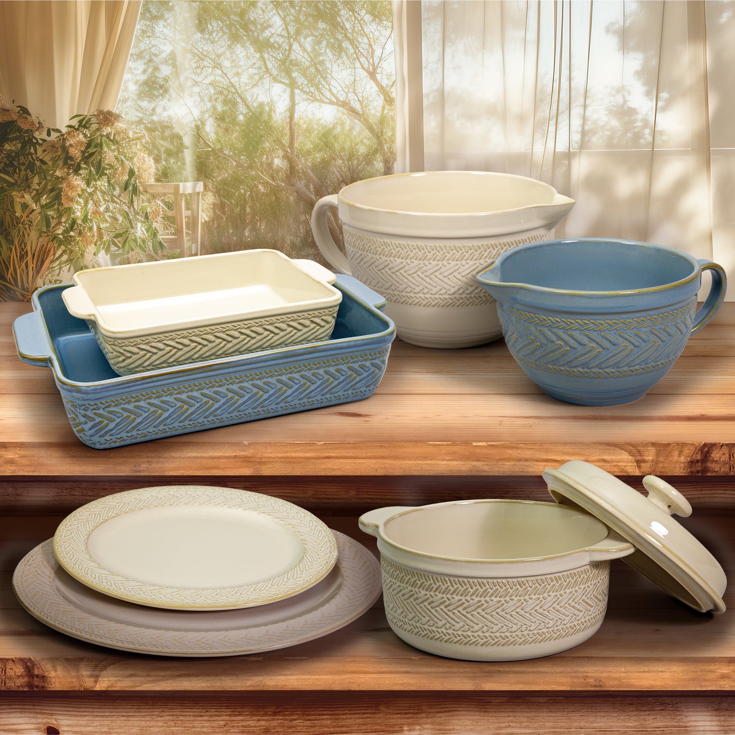 TEXTURE PATTERN STONEWARE BAKEWARE