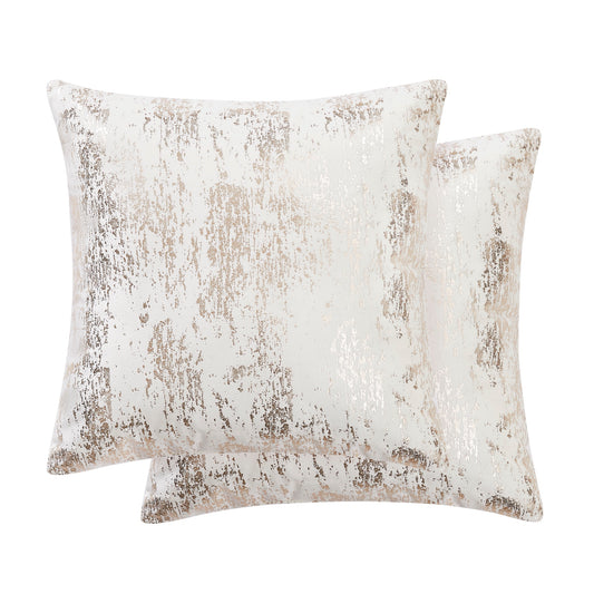 2 PACK METALLIC PILLOW SET