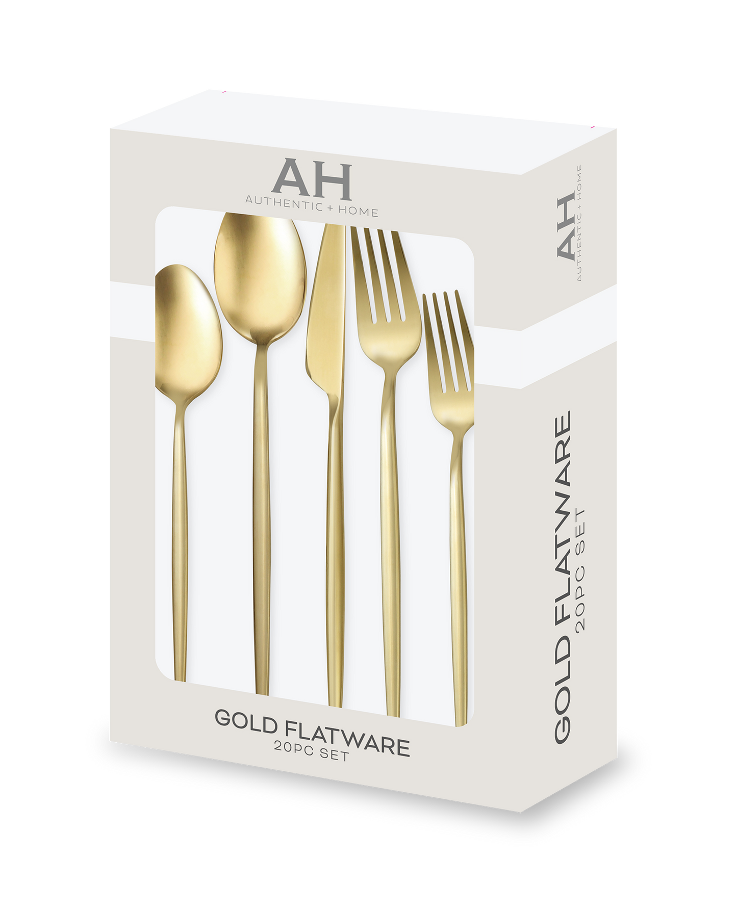 20 PIECE GOLD FLATWARE SET