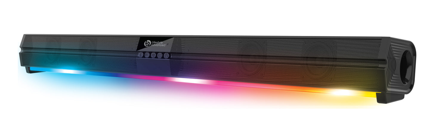 24” HIGH-DEFINITION SOUND BAR W/ LED LIGHT