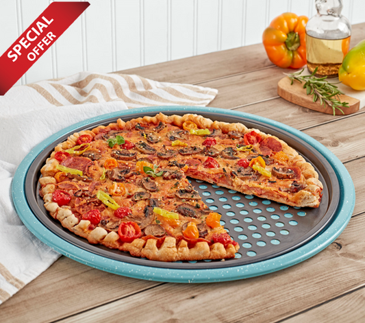 DOLLY 13.75" ROUND PIZZA PAN WITH CRISPER