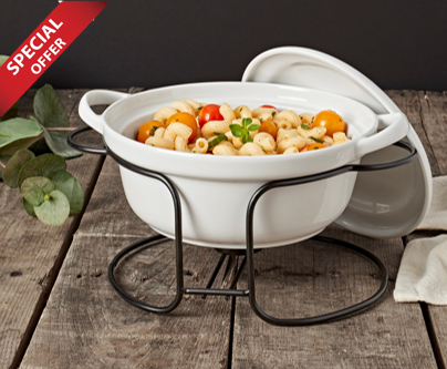 1QT. ROUND CASSEROLE WITH RACK