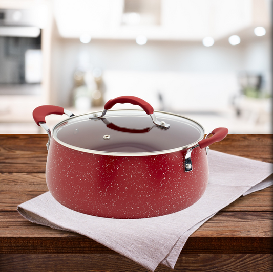 Red Speckled 6QT Dutch Oven