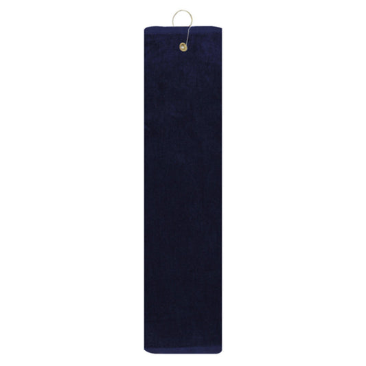 PRO TOWELS DIAMOND COLLECTION GOLF TOWEL WITH GROMMET - NAVY