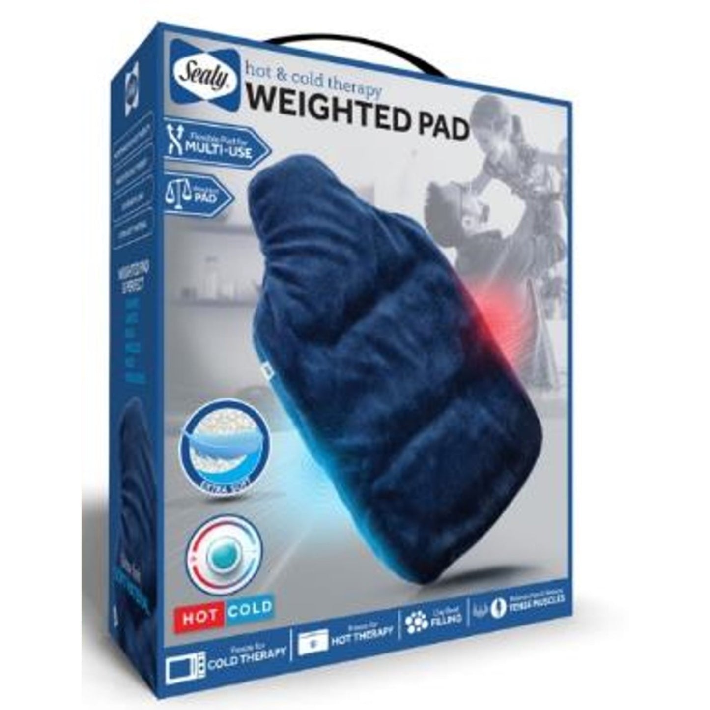 SEALY WEIGHTED HOT/COLD PAD - BLUE