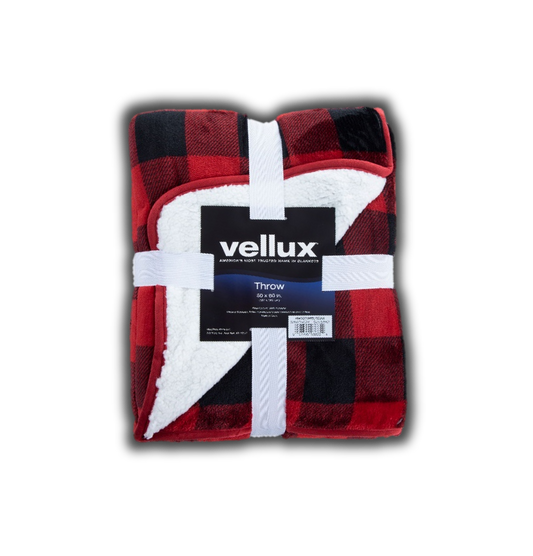 PLAID FLANNEL SHERPA THROWS