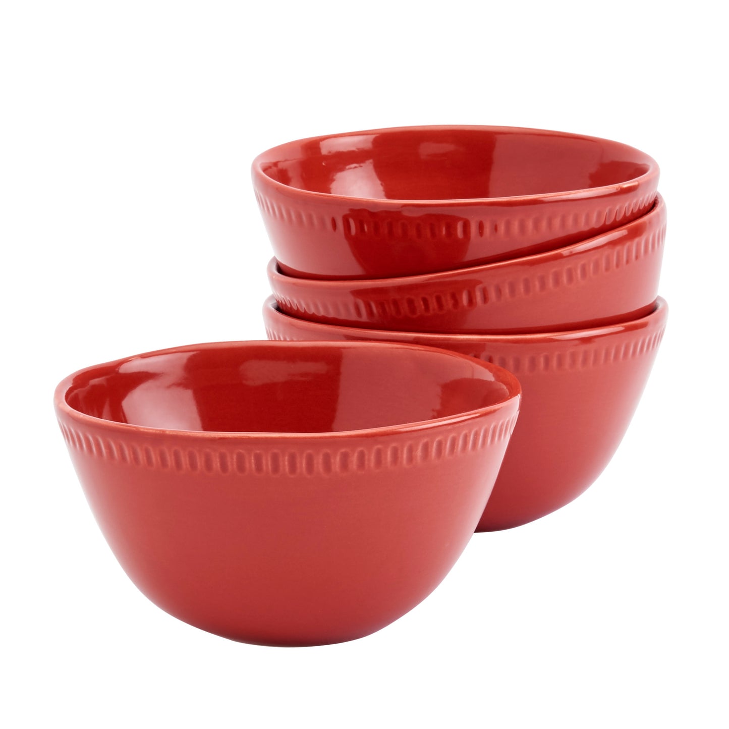 Dolly 4pc Round Cereal Bowls - Red