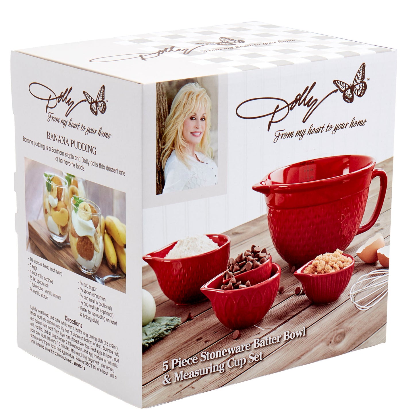 Dolly 5pc. Stoneware Batter Bowl & Measuring Cup Set