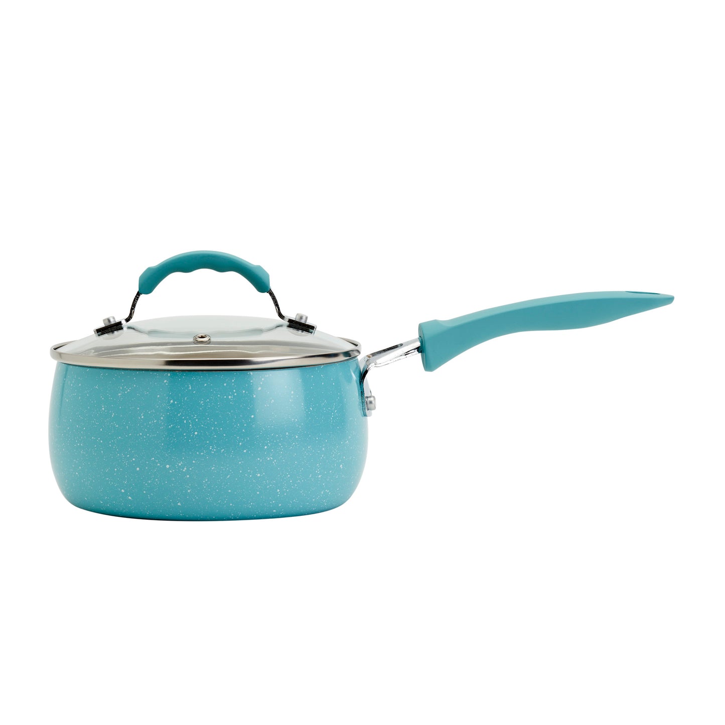 Dolly 2.5Qt Covered Sauce Pan - Speckled Aqua