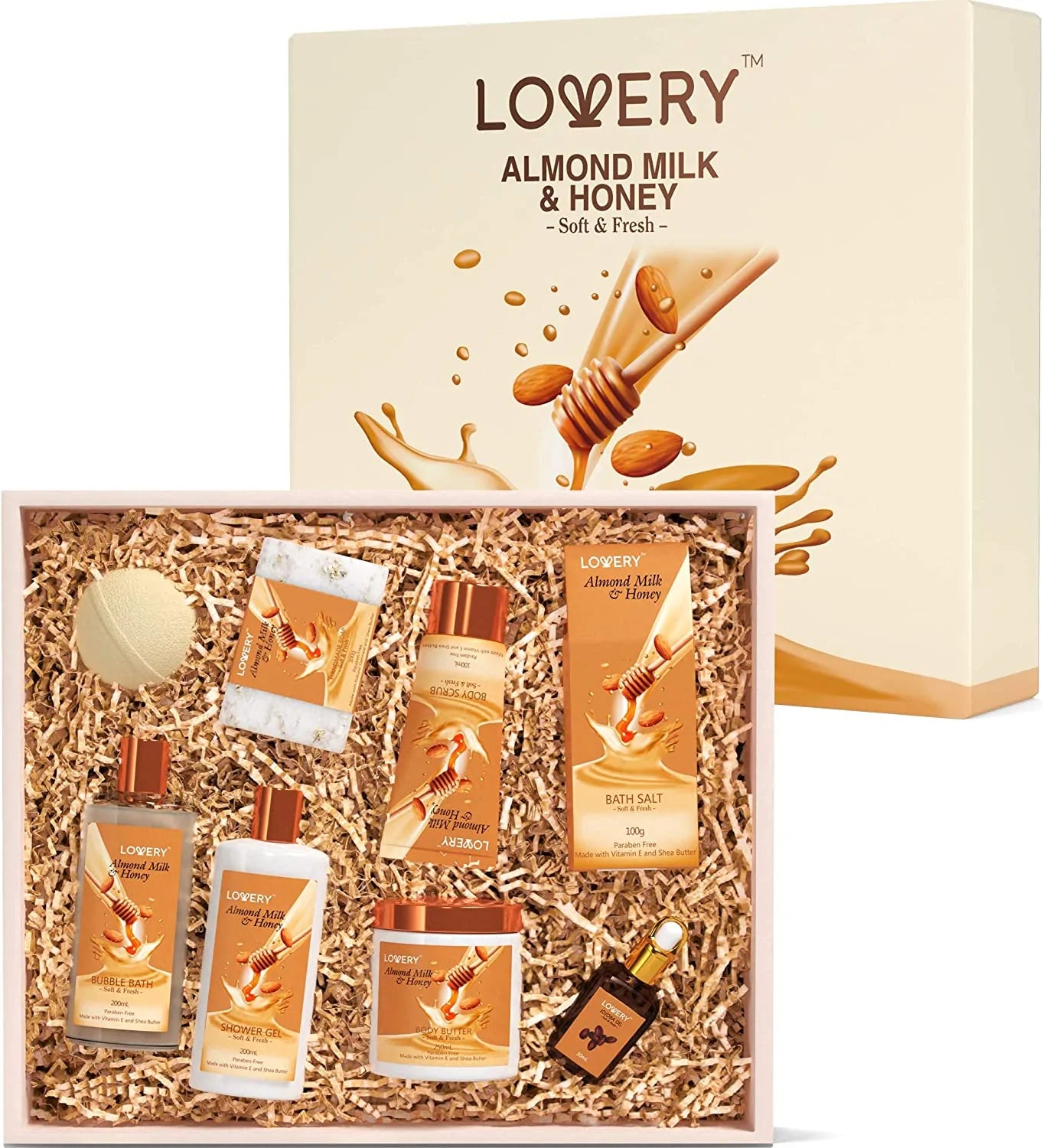 Almond Milk & Honey Home Spa Gift Set