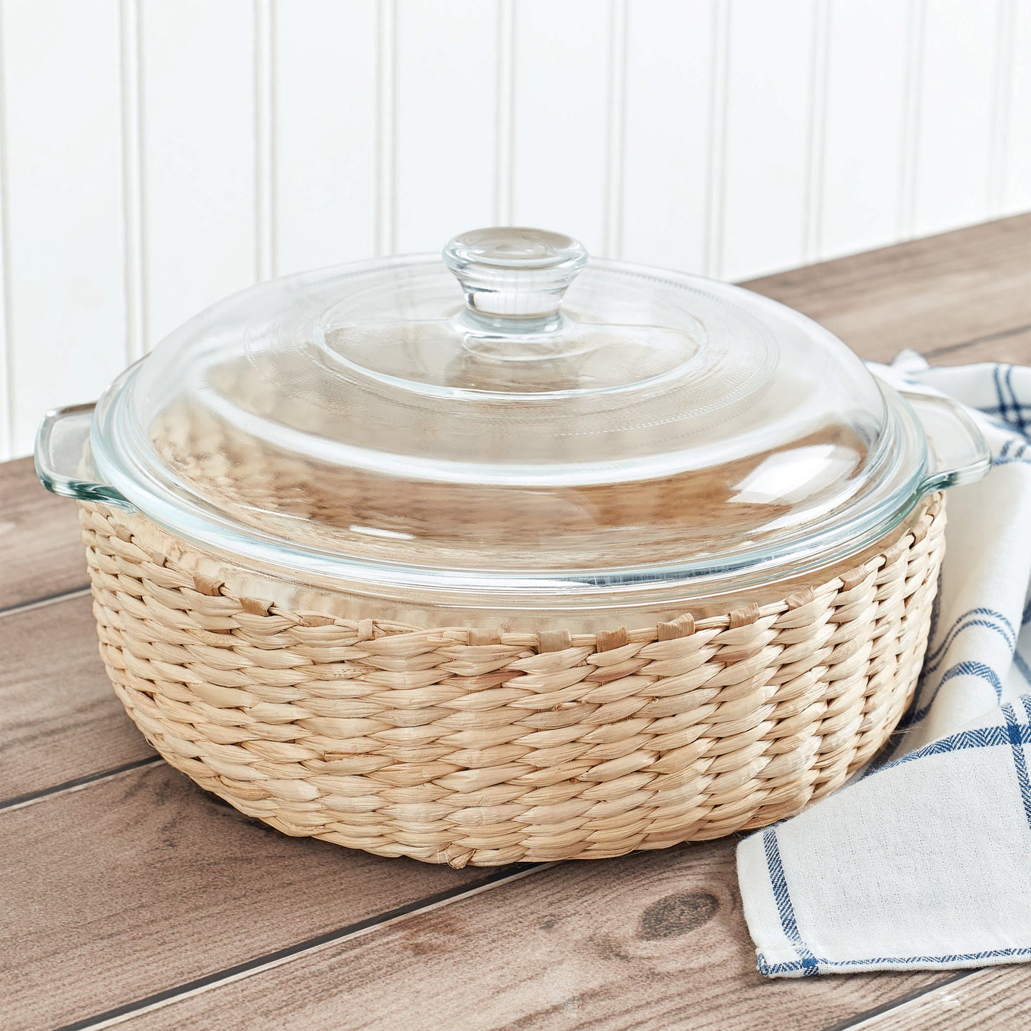 Dolly Wicker Covered Casserole