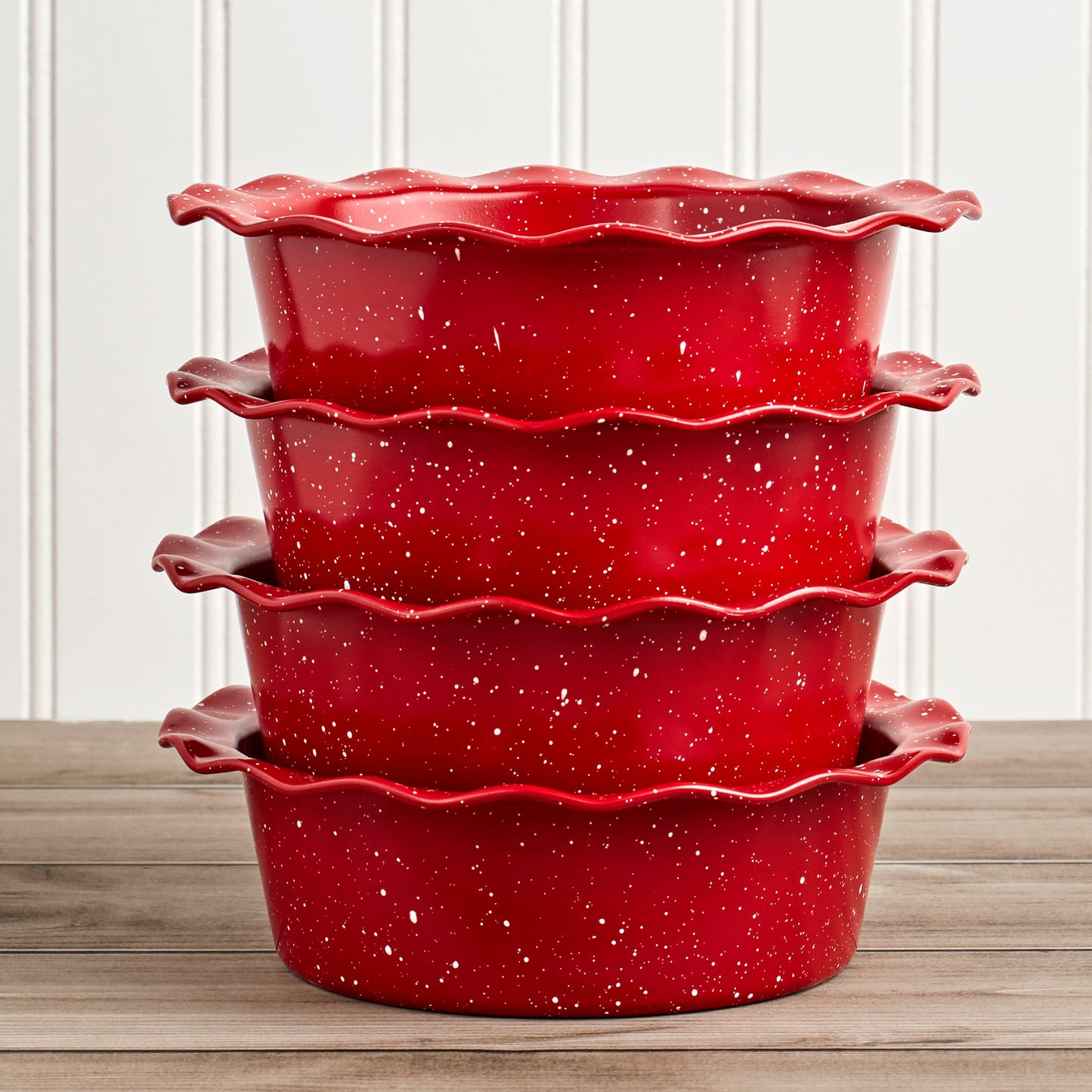 Dolly Set of 4 Pie Pans - Red