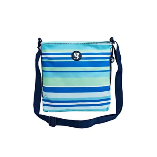 Crossbody Bag - Green/Blue Stripe