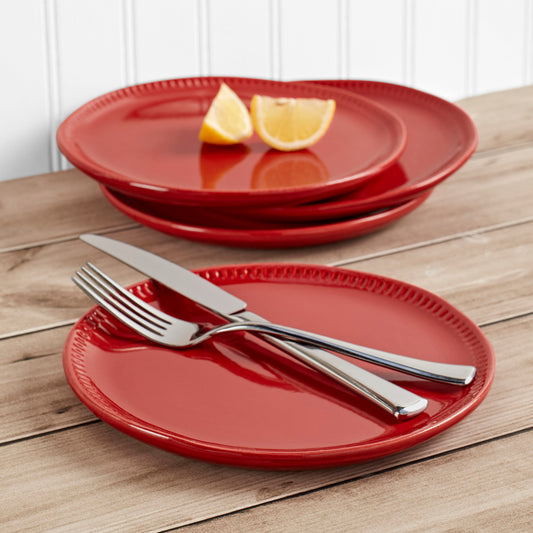 Dolly 4pc. Round Salad Plates - Red