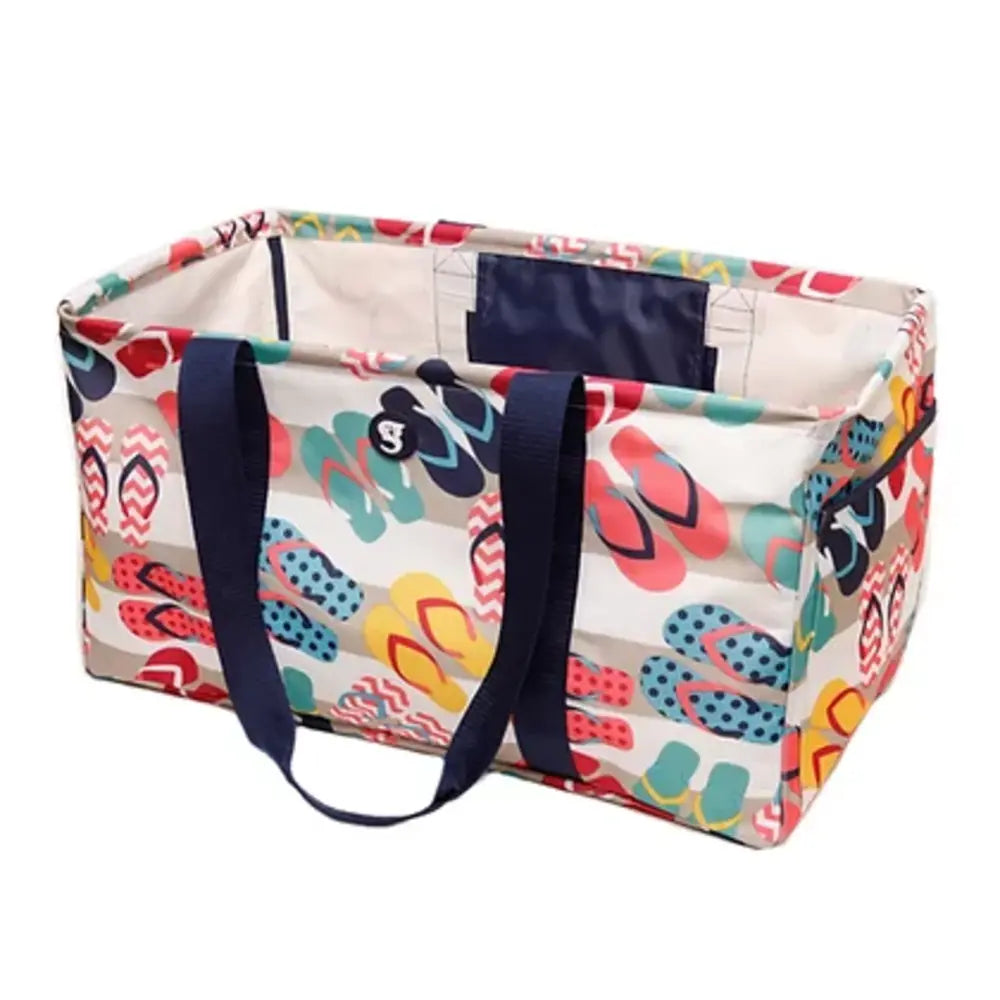 Large Utility Tote - Flip Flop Thick Stripe