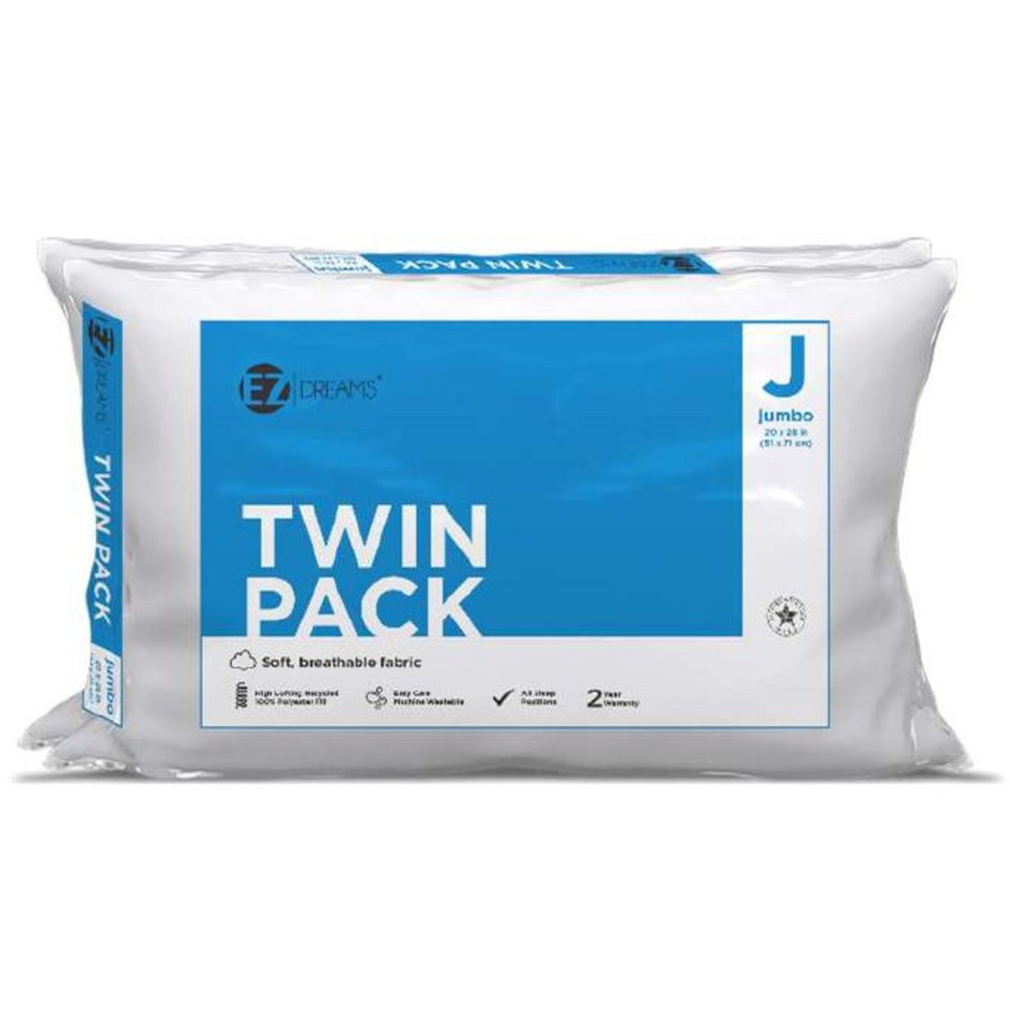 2 PACK COMPRESSED PILLOWS