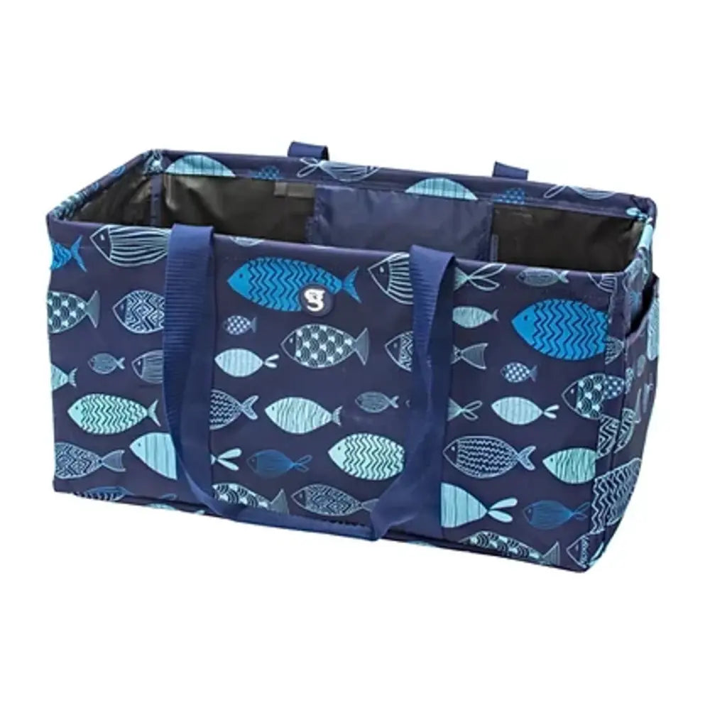 Large Utility Tote - Blue Fish